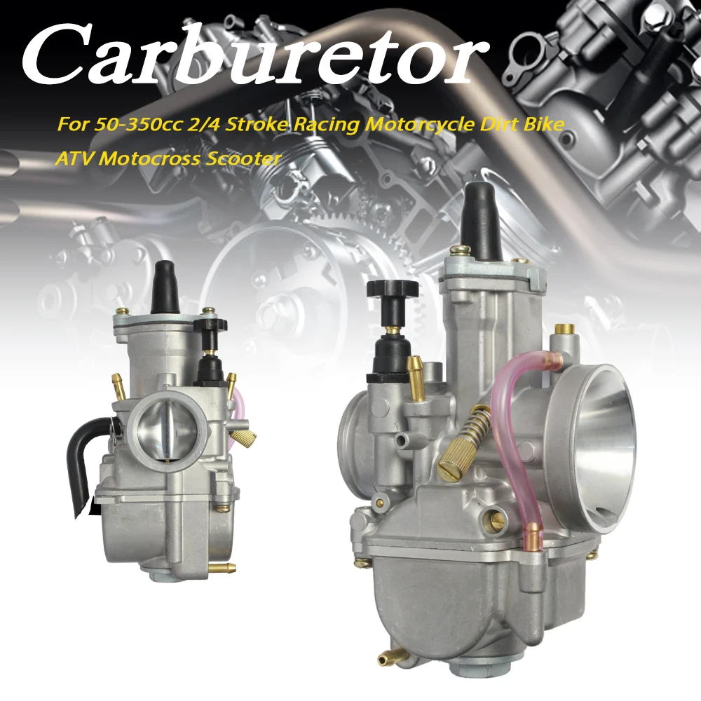 PWK Carburetor With Power Jet 21/24/26/28/30/32/34mm For 50-350cc 2/4 Stroke Racing Motorcycle Dirt Bike ATV Motocross Scooter