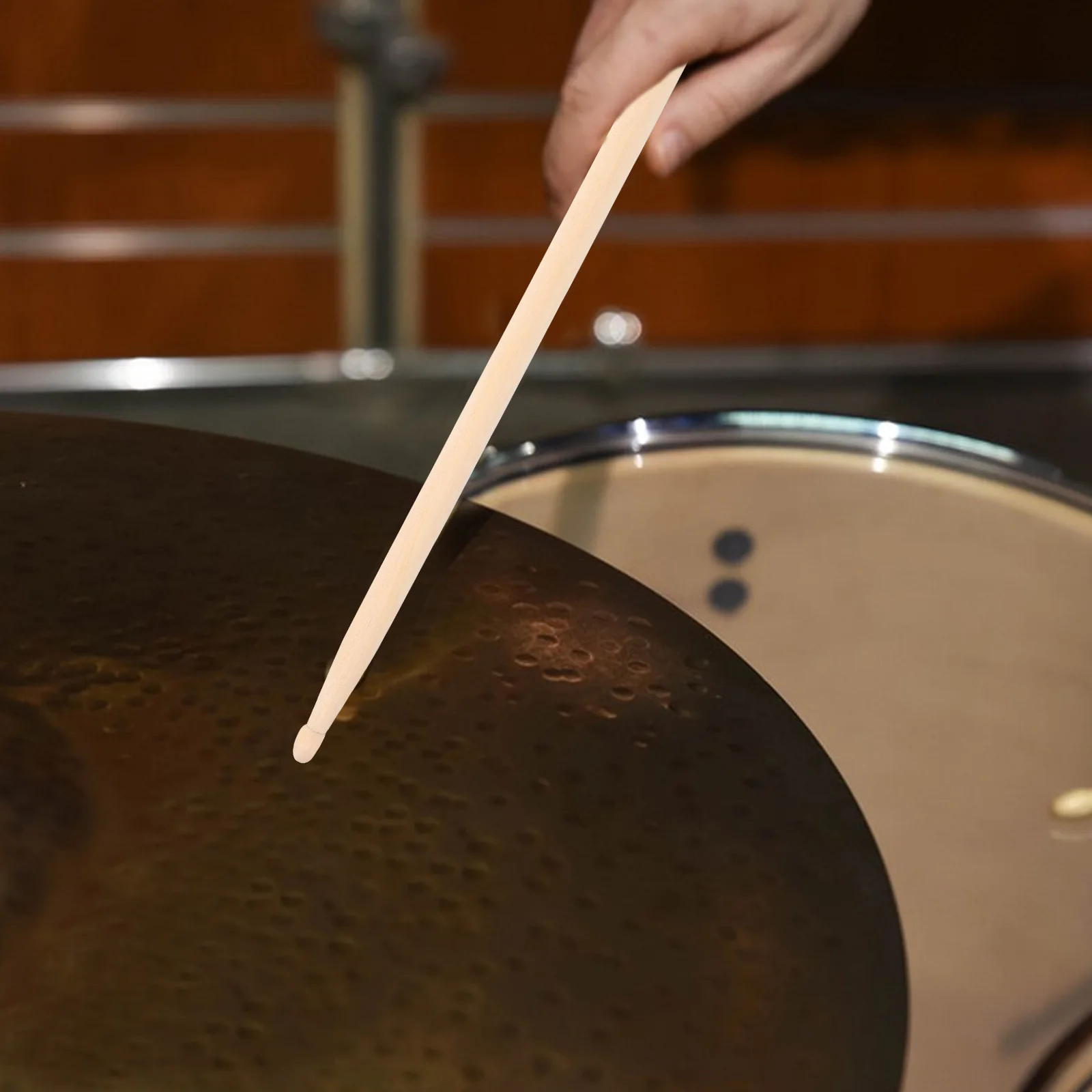 

2 Pairs Drum Sticks Wooden Drumsticks Supply Equipment Accessories Mallets Beige Practice Bulk 5a