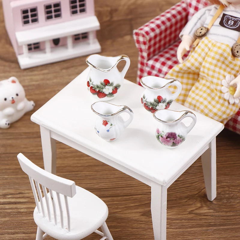 1Pc Doll House Mini Ceramic General Jar DIY Handmade Doll House Kitchen Ceramic Decorations Decorative Vase Doll House Miniature