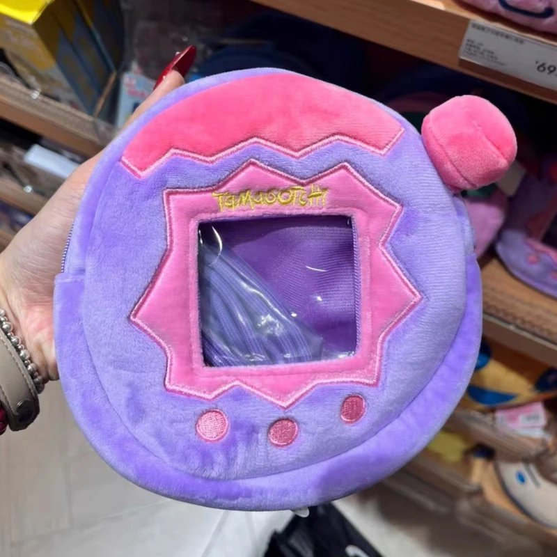 Bandai Genuino Tamagotchi Memetchi Mimitchi Simpatico Peluche Ciondolo Elettronico Pet Borsa di Immagazzinaggio in Stile Macchina Custodia per Auricolari Regali