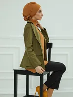 Chapeau islamique pour femmes, hijabs pour femmes, écharpe de sauna à fleurs de carillon, bonnet sous-casquette, turban musulman pour dames, tête ronde, bandana Skullcap 6