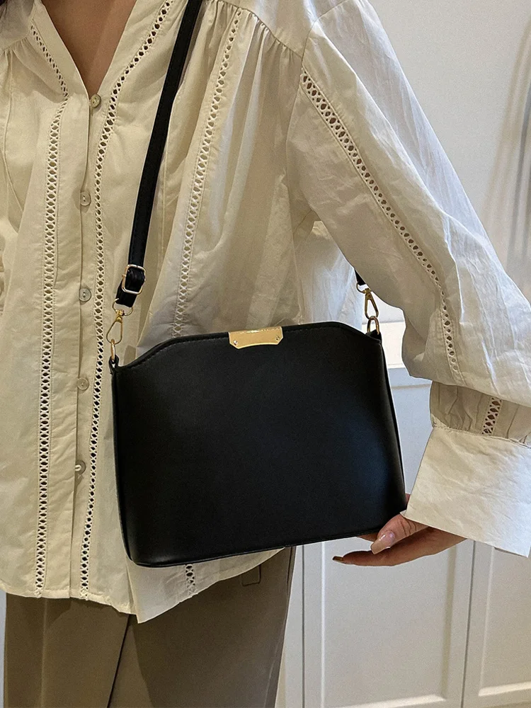 

Простая женская сумка-мессенджер, новая текстурная Ретро сумка через плечо из искусственной кожи, Женская универсальная сумка через плечо для отдыха