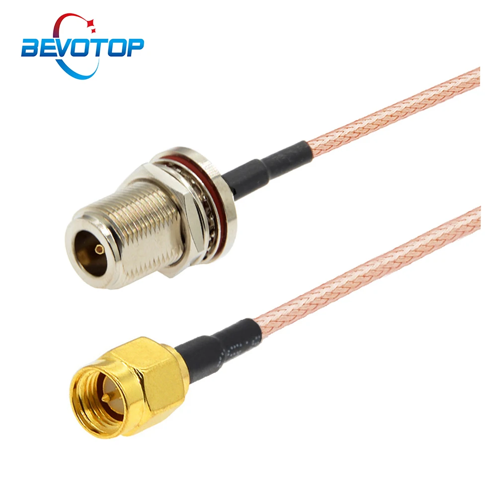 1PCS SMA Male to N Female Bulkhead RG316 Coaxial Pigtail RF Cable Extension Cable Coax Jumper Cable