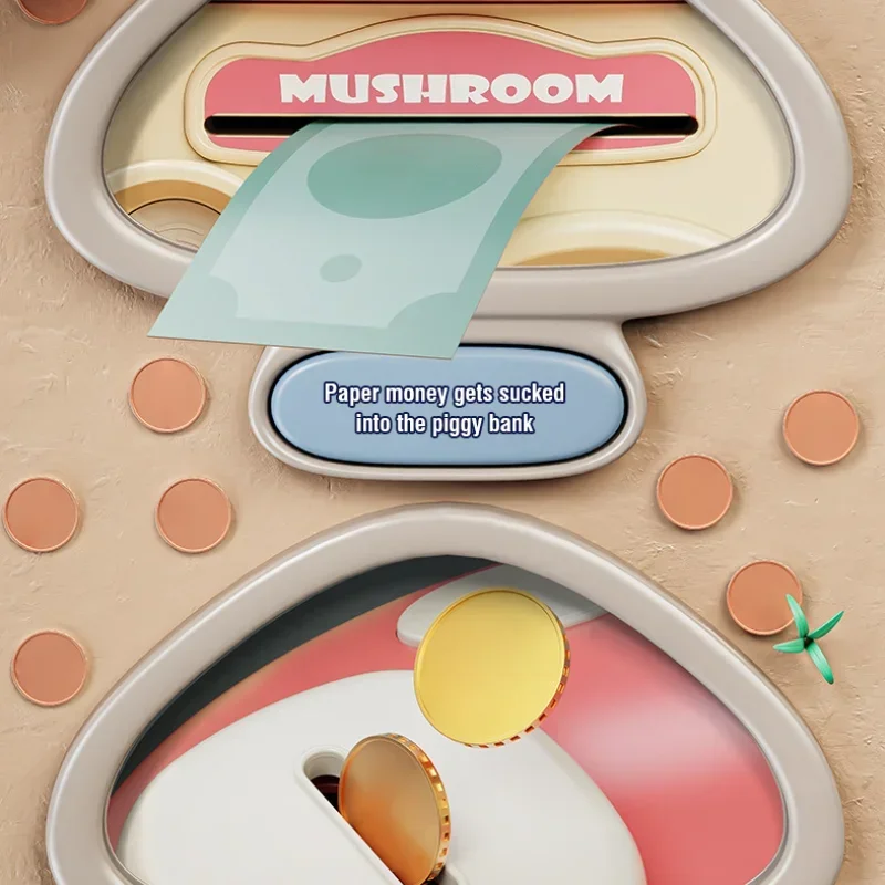الفطر البيت أصبع البنك الكرتون مفتاح فتح الاطفال اللعب سعة كبيرة صندوق توفير المال لطيف عملة صندوق تخزين هدايا عيد الميلاد