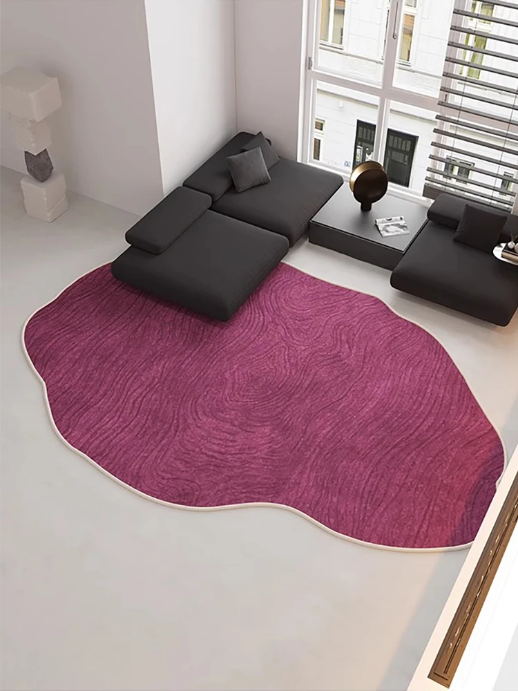 Irregular Solid Color Cloud Carpet Art Creative Stripes Minimalist Rugs Easy Clean Living Room Carpets Lines Luxury Bedroom Rug