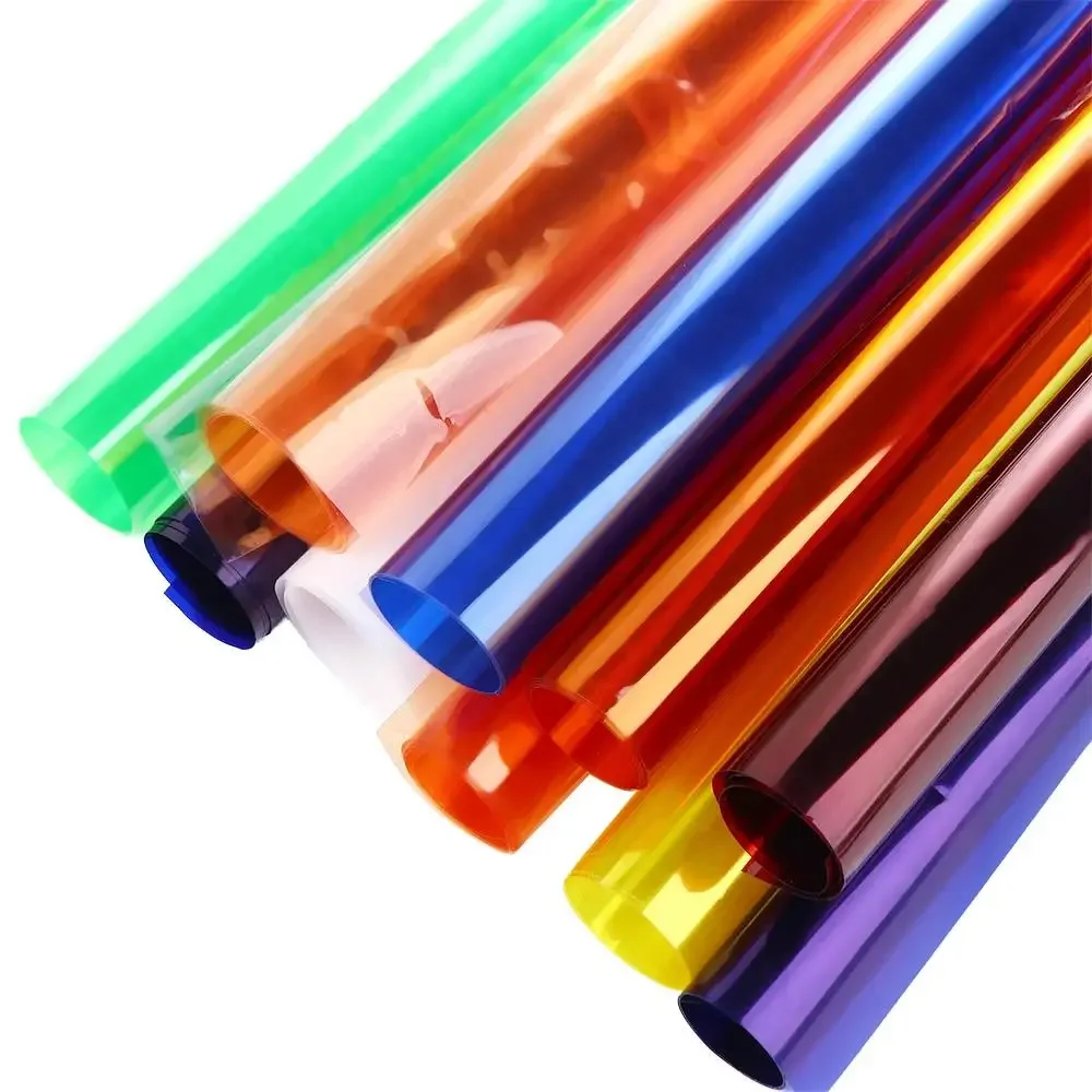 Professional 40cmx50cm Gel Color Filter Sheet Transparent Film for Camera Studio Light Stage Lighting Redhead Light