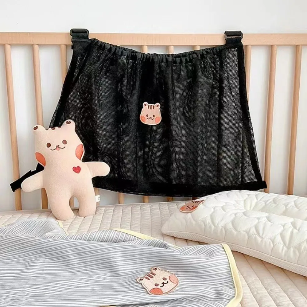 Large Capacity Stroller Hanging Bag Mesh Storage Organizer Nappy Organizer Reusable Stroller Storage Mesh Bag Stroller