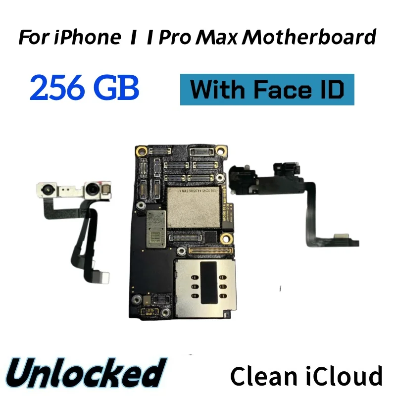 Unlocked For iPhone 11 Pro Max Motherboard With Face ID iOS Update