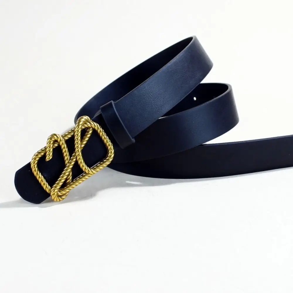 حزام جلد متعدد الاستخدامات للنساء ، زخرفة الخصر ، تصميم فاخر ، مشبك منزلق معدني ، حزام