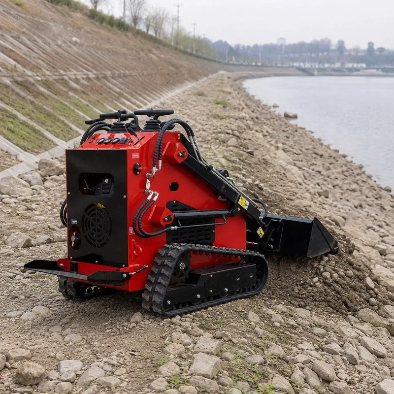 CE Easy Control Handle Rotating Bucket Function Small Crawler Loader Customized Road Repair Debris Loading