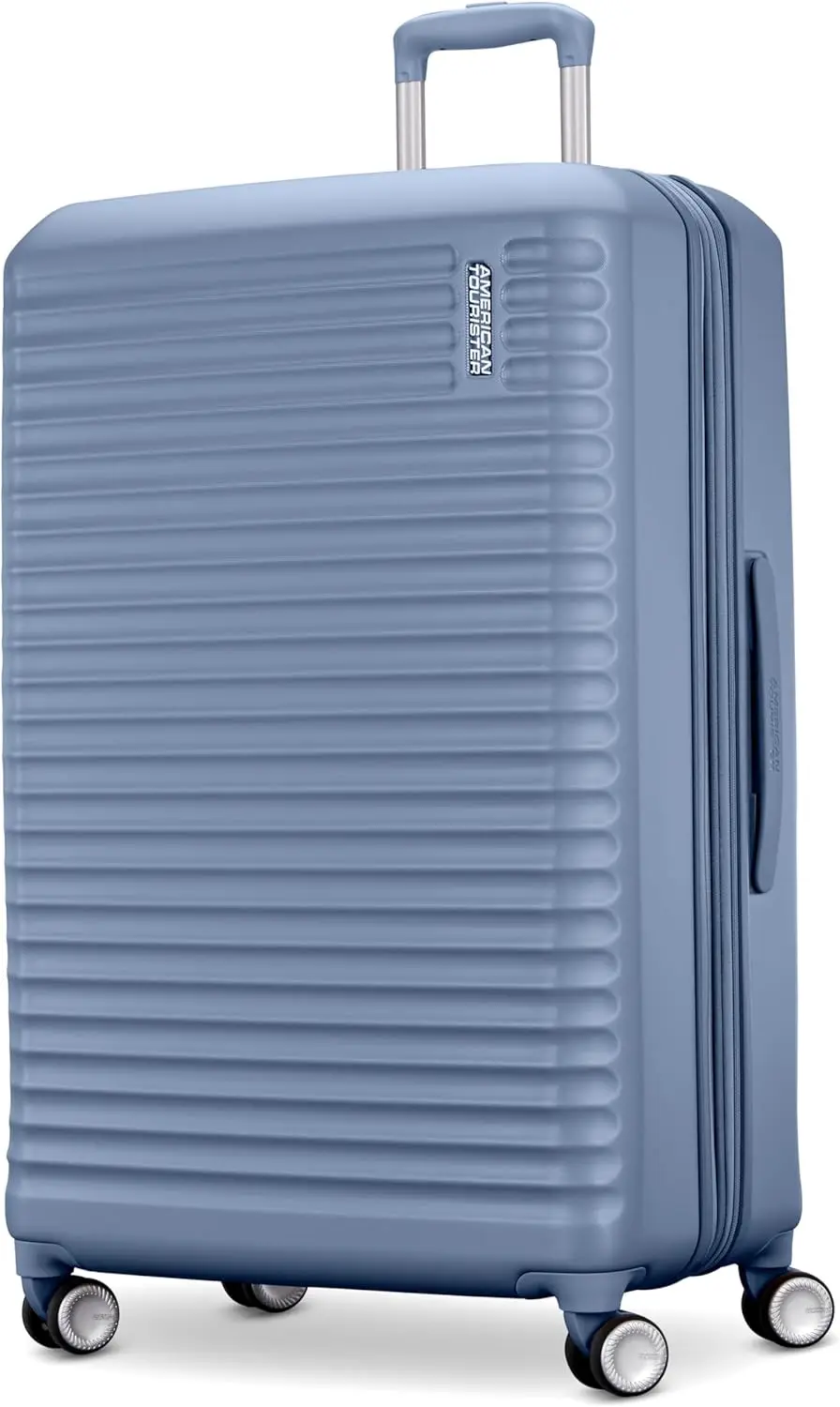 

Большой чемодан-спиннер 28 дюймов, одобренный авиакомпаниями, прочный, с жестким корпусом, расширяемой конструкцией и регулируемой ручкой, синего цвета