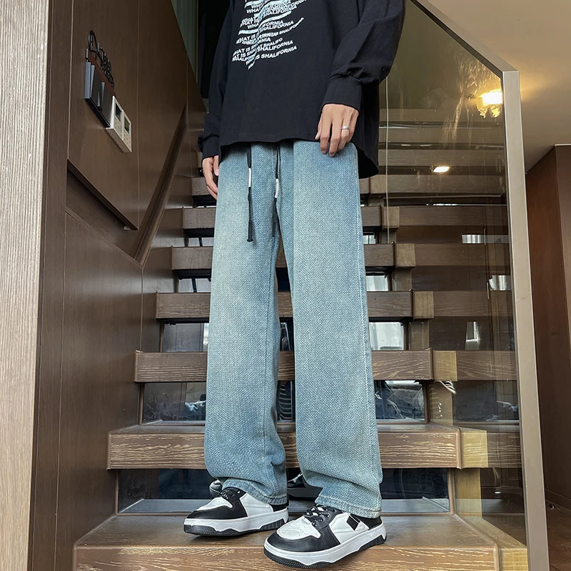 Otoño e Invierno nuevo Jacquard estrellado todo fósforo moda Retro Simple cordón suelto Denim