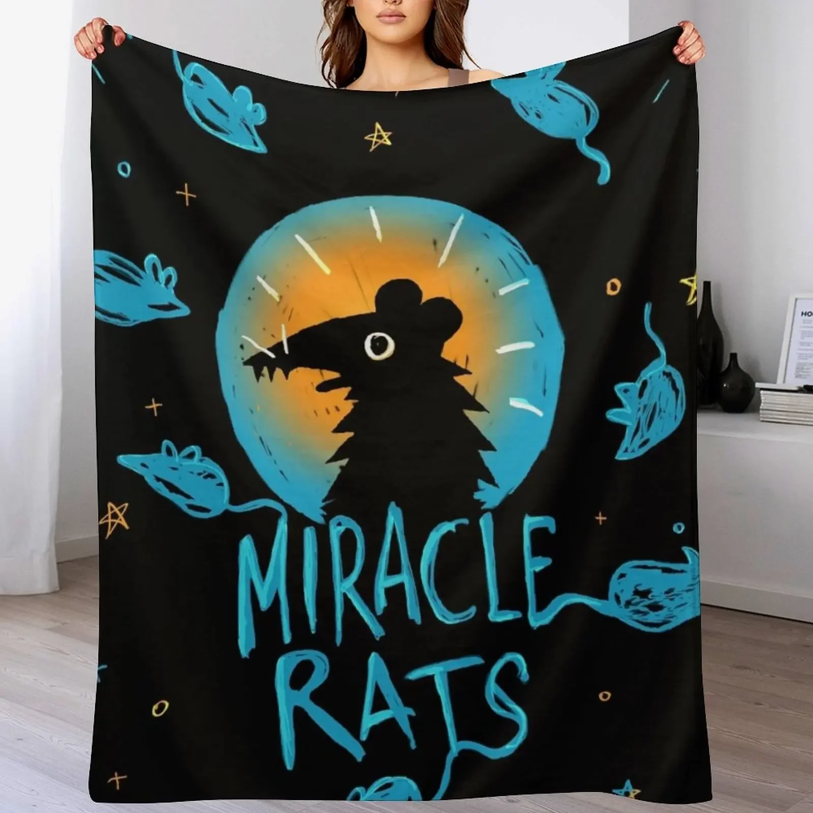 Couverture douce et chaude Night In The Woods Miracle Rats, cadeau pour hommes, femmes et adultes