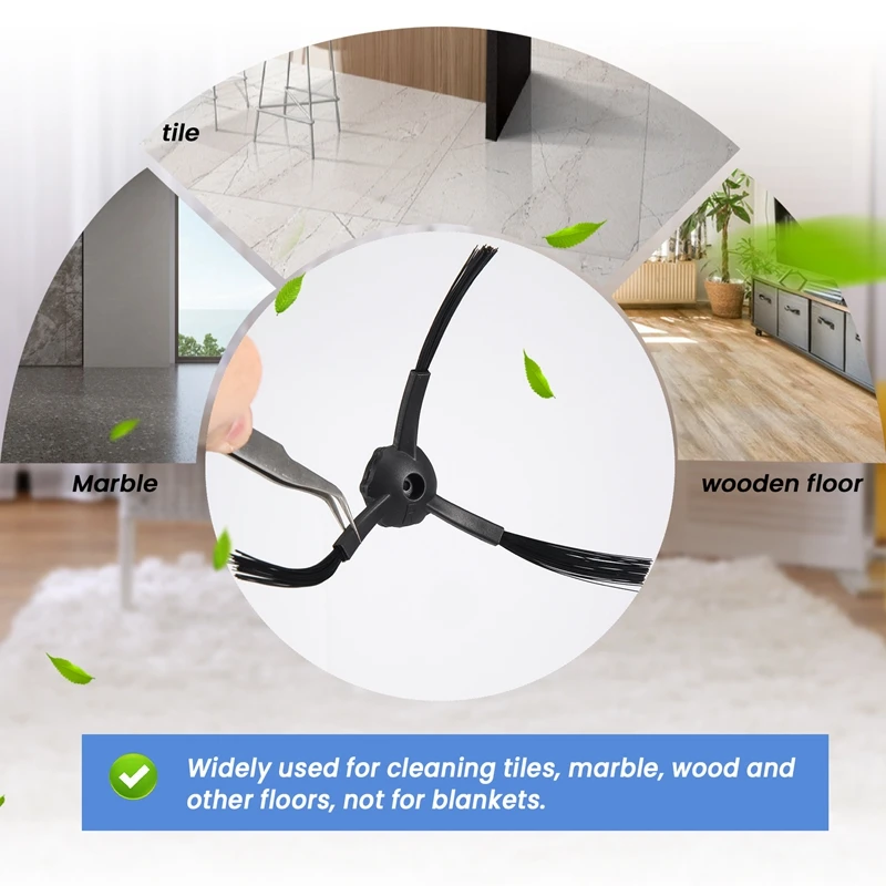 3アームロボット掃除機、サイドブラシ、ecovacs cen540、cr120、1ペア