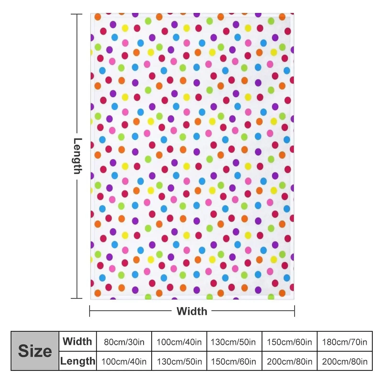 Rainbow Multi-color Confetti Polka Dot Throw Blanket heavy to sleep Polar Extra Large Throw Luxury Thicken Blankets