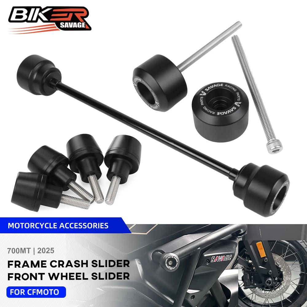 

For CFMOTO 700MT Frame Crash Slider MT700 700-MT 2025 Motorcycle Front Wheel Hub Anti-Collision Front Fender Guard Bolt Screws