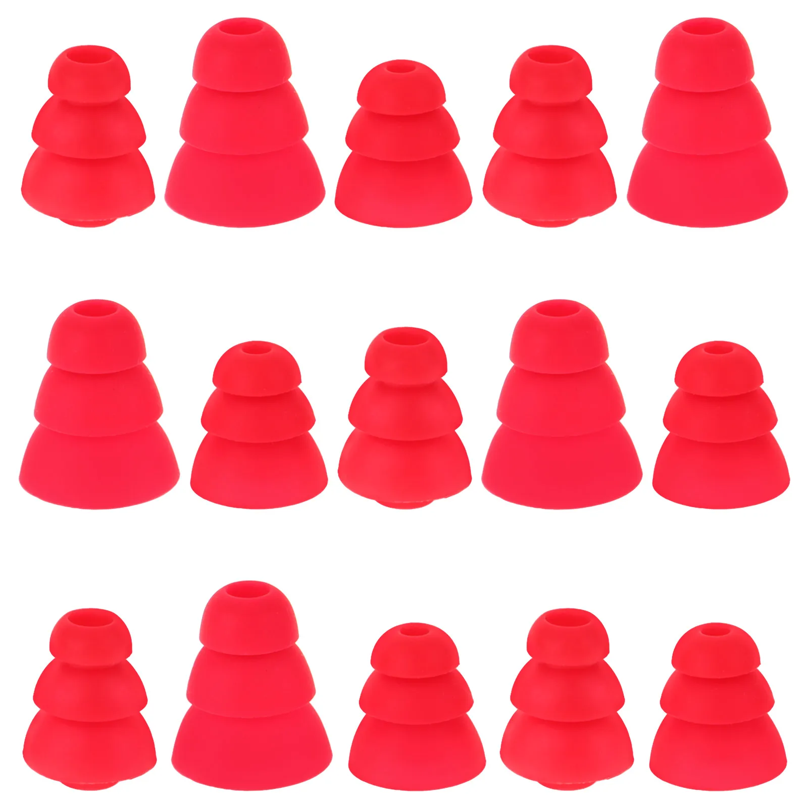 

15 Pcs Earbud Tips Silicone Soft Comfortable Noise Isolation Multiple Sizes Earphone Cover Protective Replacement Long Lasting