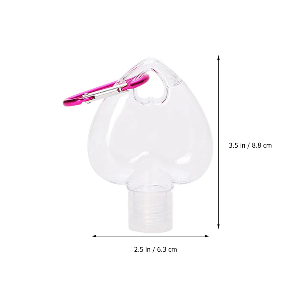 5 pçs amor gancho garrafas de viagem recarregáveis recipientes de armazenamento portátil adequado shampoo lavagem corporal loção facial creme para as mãos ao ar livre