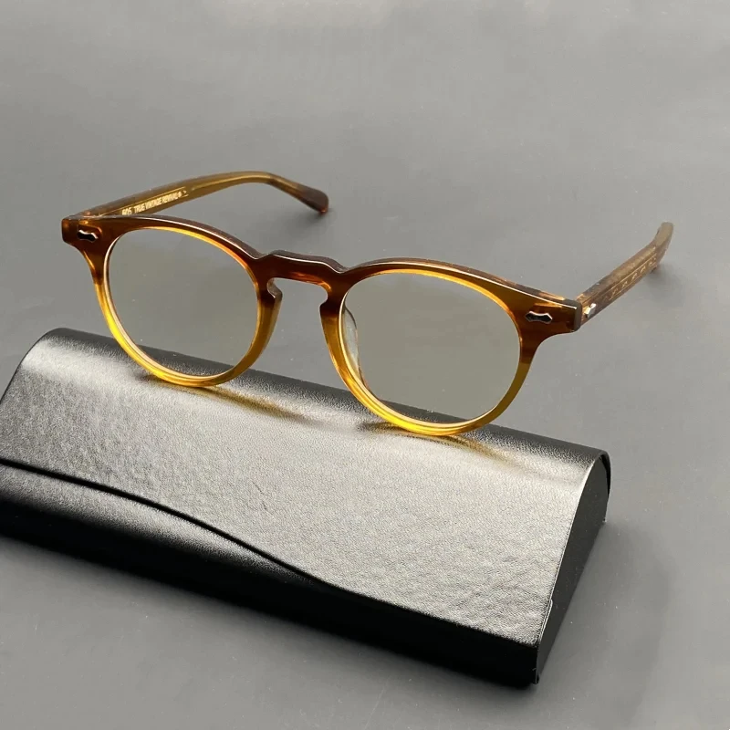 Glasses Vintage 505 Round Frame Men\'S And Women\'S Japanese Handmade Acetate Optical Glasses Frame Vintage Glasses