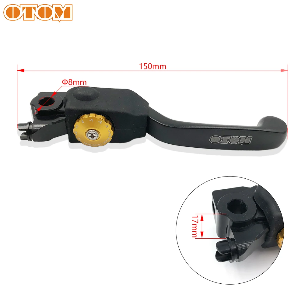 OTOM Motorcycle Front Brake Lever 7 Gears Adjustable Folding Handle For NISSIN HONDA CRF250R CRF450R CRF250RX CRF450RX 2007-2023