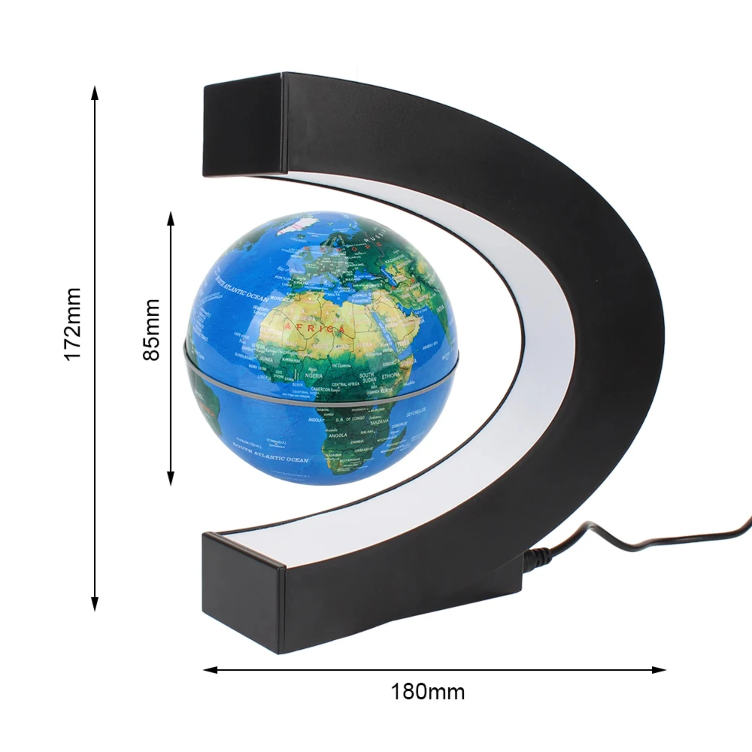 Globo de levitação flutuante led mapa do mundo eletrônico antigravidade lâmpada novidade bola luz decoração para casa presentes aniversário