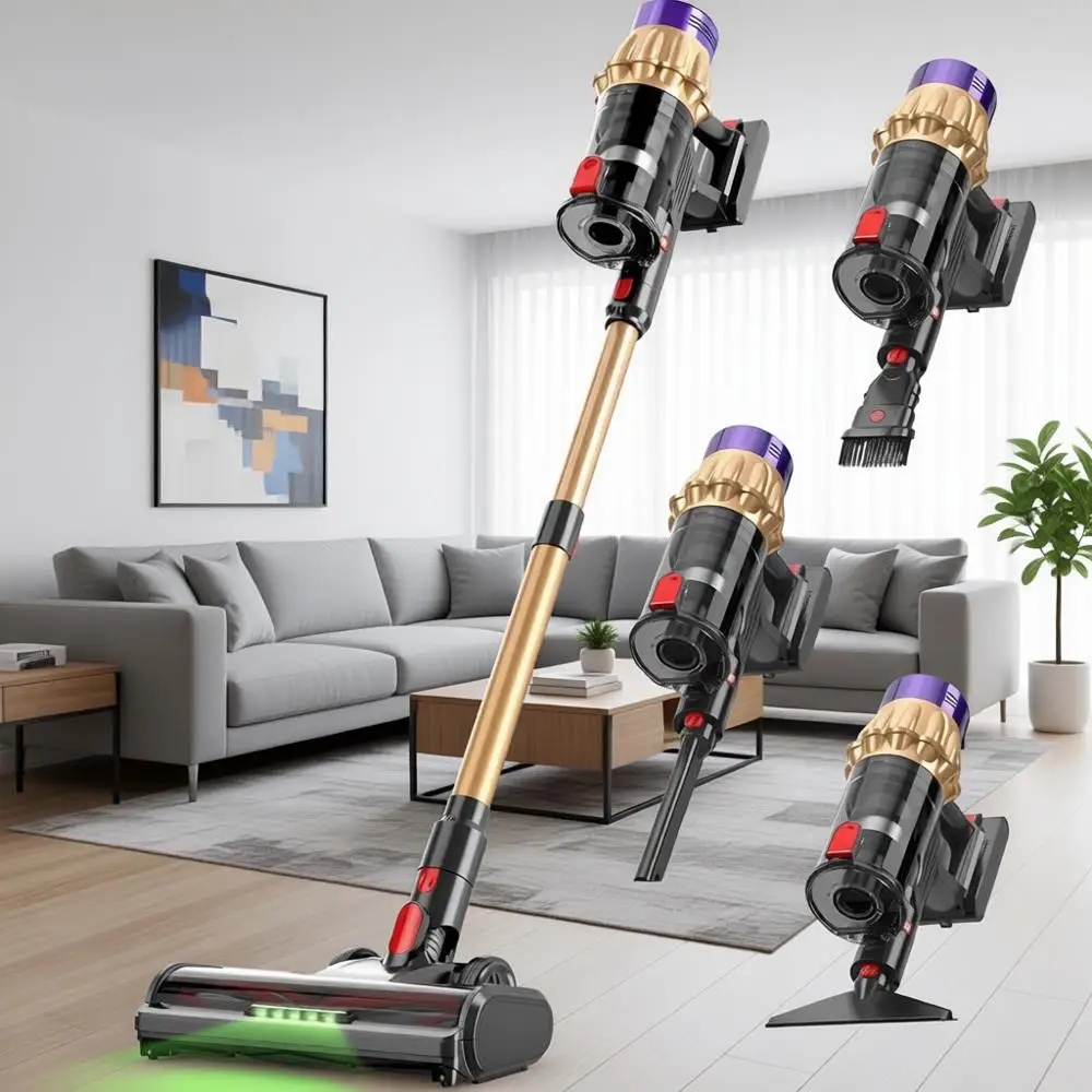 650W 50KPa 70-Min Powerful Stick Vacuum, Self-Standing Lightweight for Home, Pet Hair, Hardwood, Carpet & Car, LED Touch Display