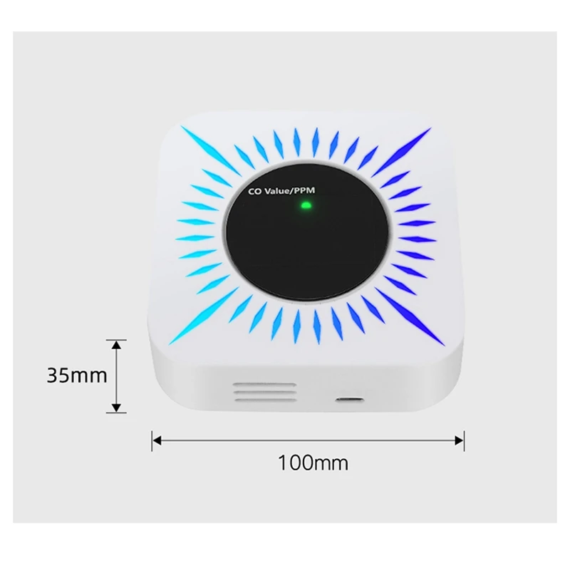 투야 스마트 와이파이 지그비 가스 일산화탄소 감지기, 다기능 알람, 80DB 알람, 앱 무선 제어