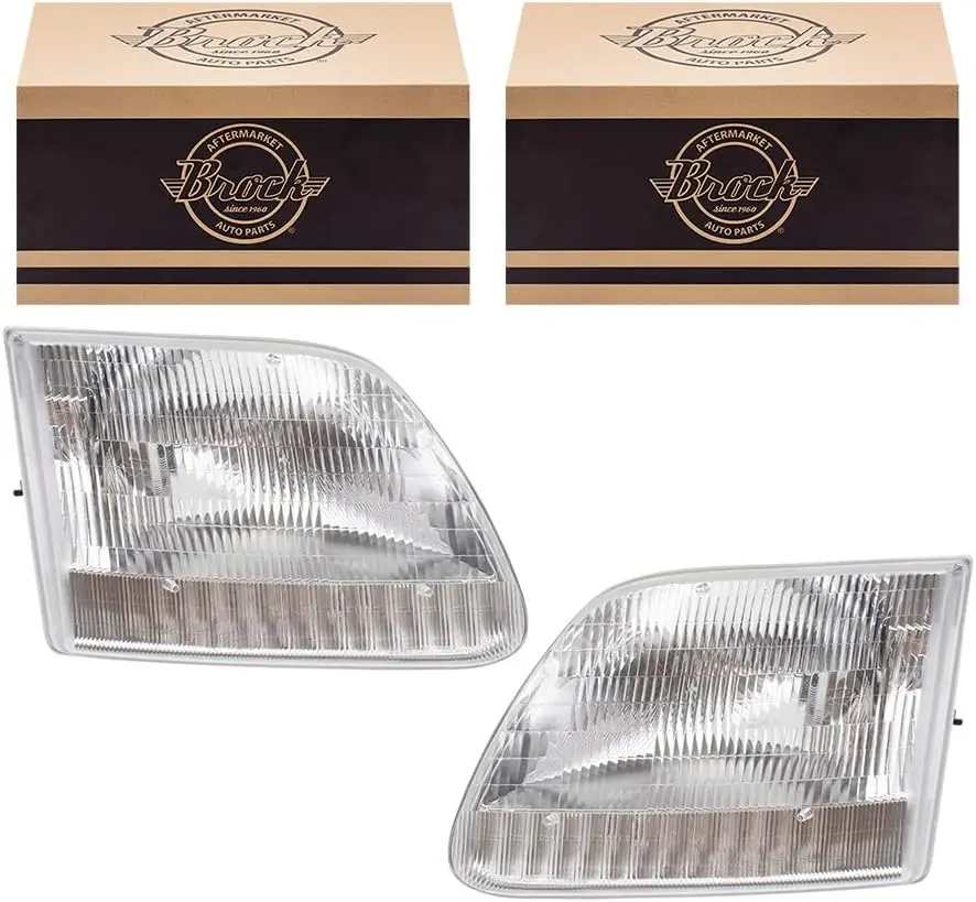 

Сменная галогенная комбинированная фара Brock водителя, левый пассажирский правый, совместимая с Ford F-150 1997-04
