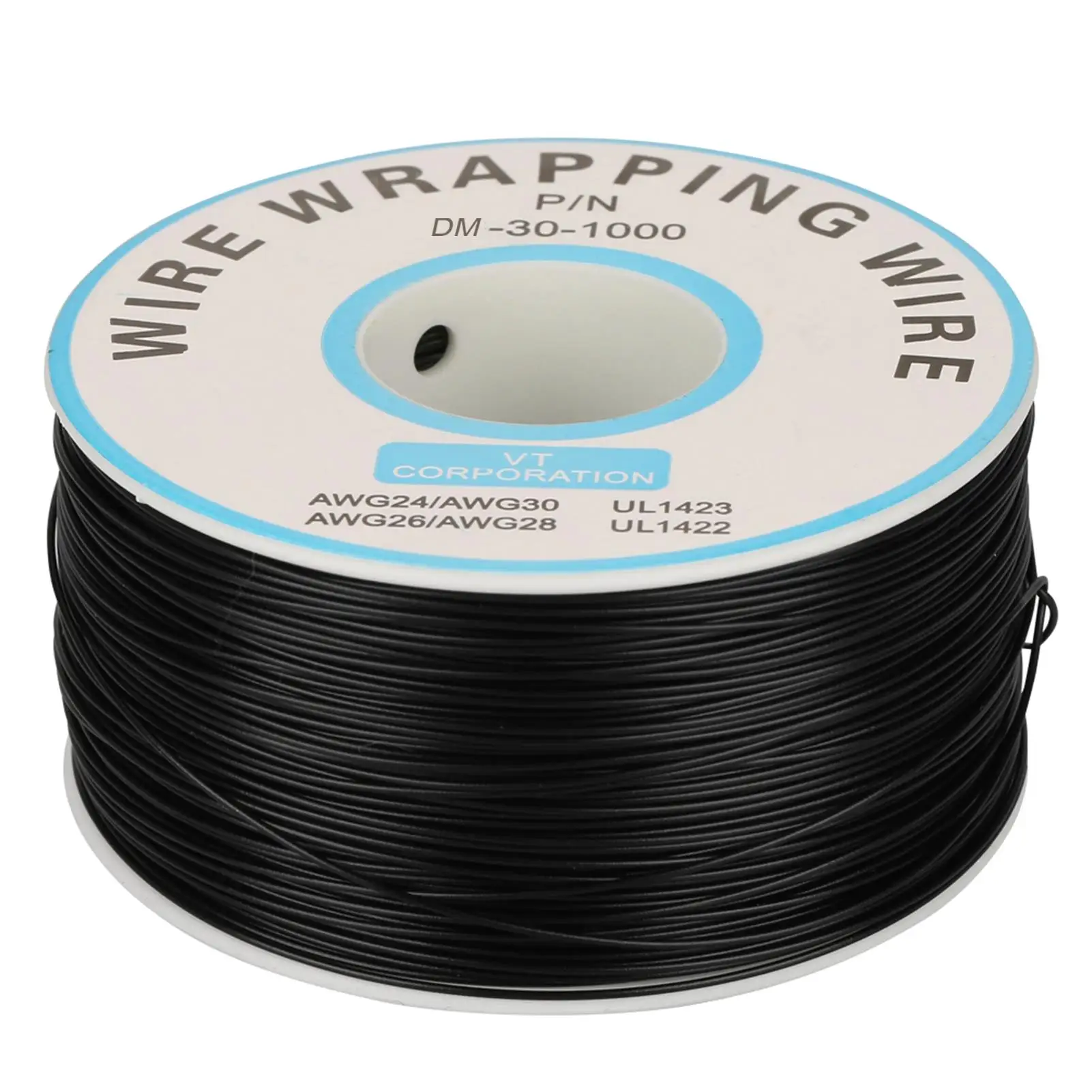 30AWG Single Copper Wire Strand 1 Roll 0.25mm Diameter Black Cable for Wire Wrapping