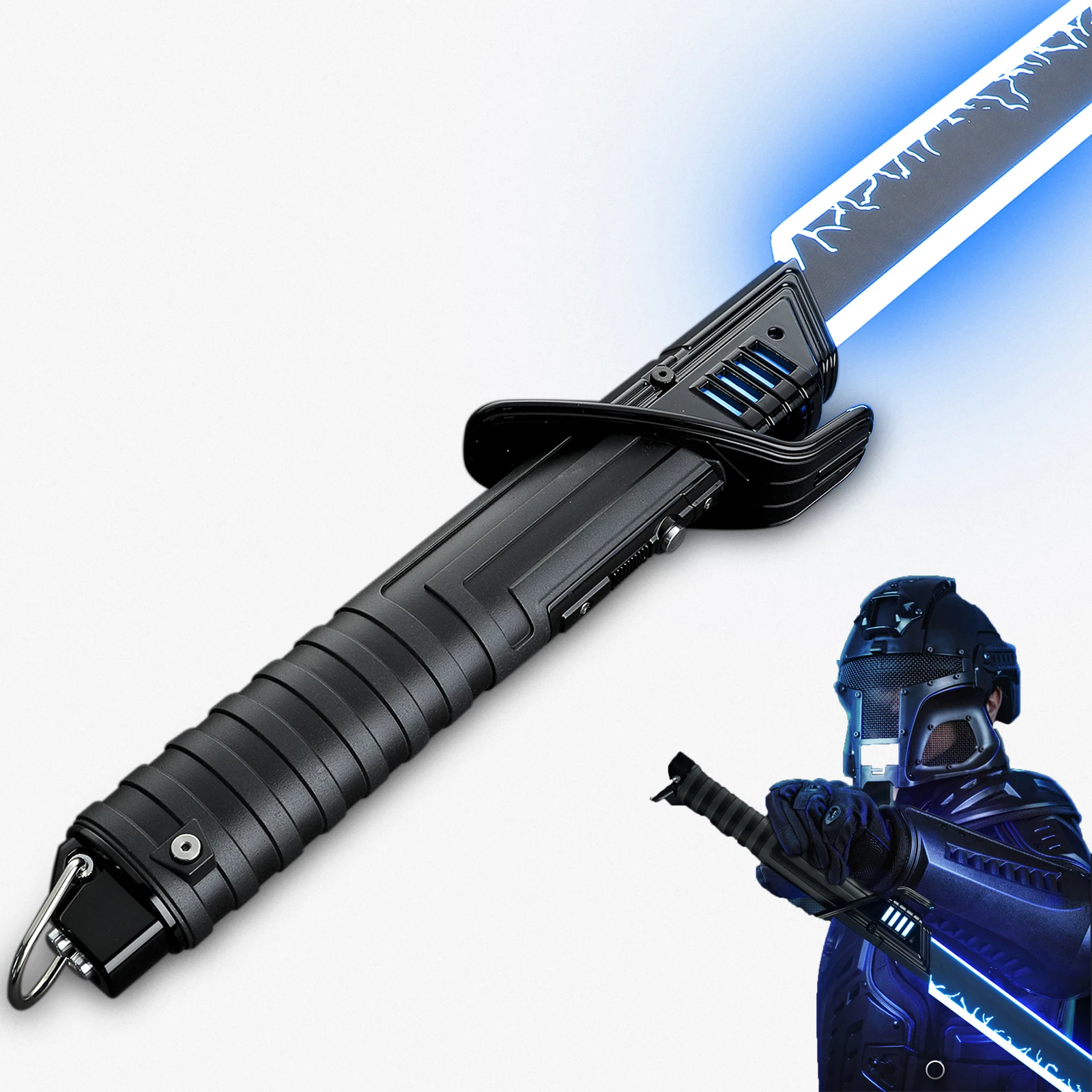 DARK SABER Мандалорская металлическая рукоять Тяжелый дуэльный гладкий поворотный лезвие, меняющий цвет световой меч, светлый нож для косплея, меч катаны