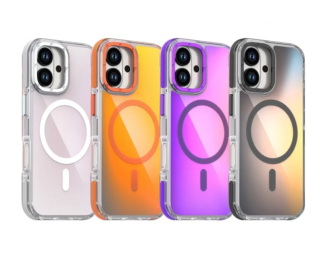 

Высококачественный чехол Magsafe с полосой для предотвращения столкновений для iPhone 12, 13, 14, 15, 16, 17 Pro Max Plus, сильный магнитный чехол для беспроводной зарядки