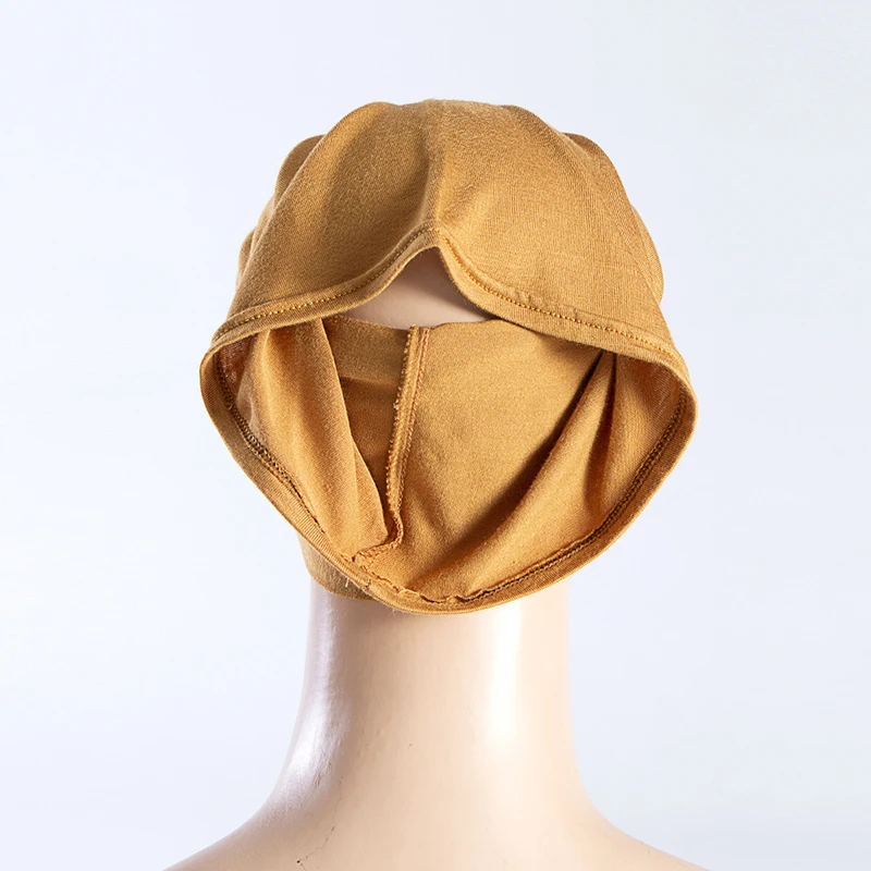 Forehead Criss Cross Muslim Turban Solid Stretch Inner Hijab Caps Ready To Wear Women Head Scarf Under Bonnet Turbante Mujer