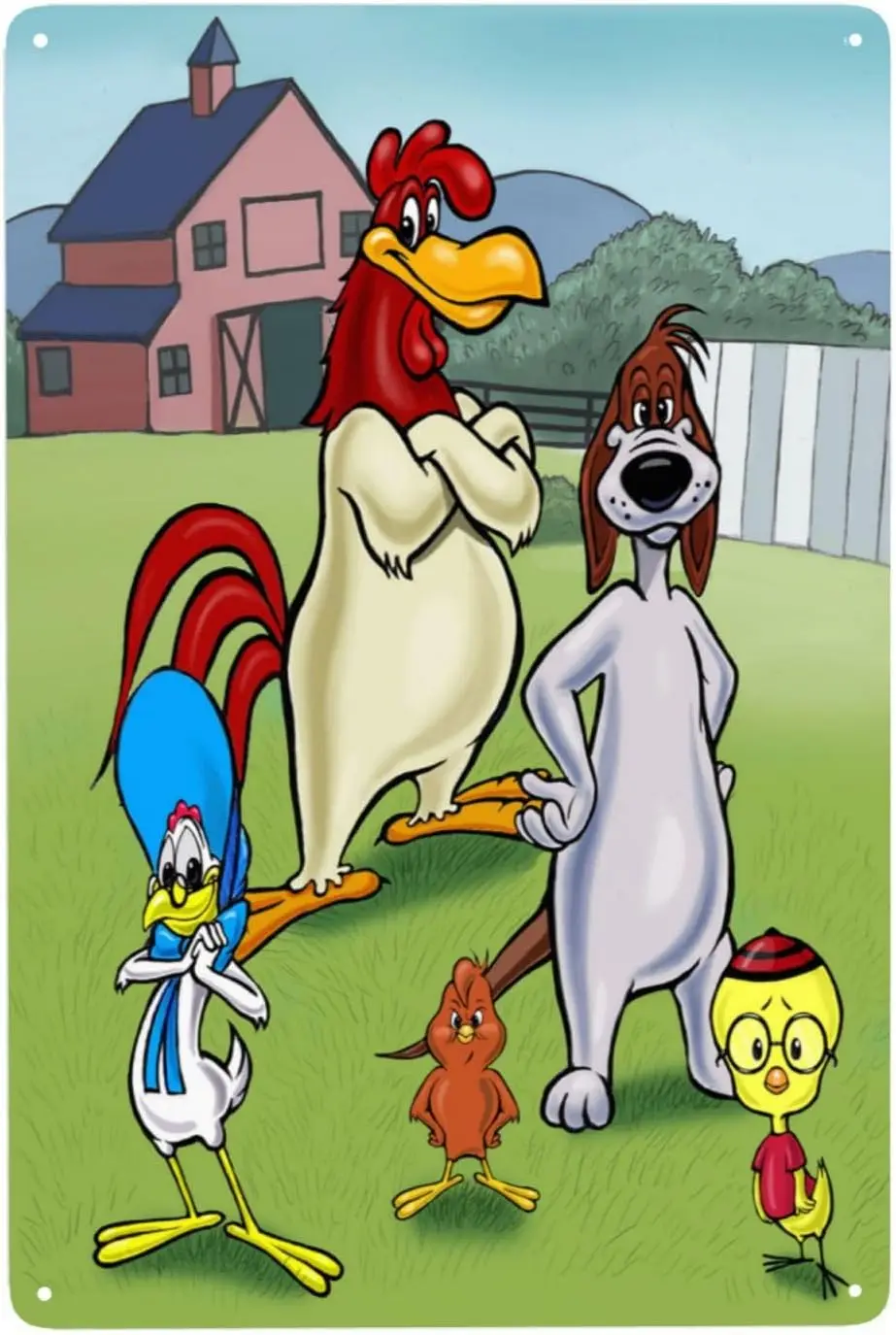 Foghorn Cartoon Leghorn Anime Metal Tin Sign Cartoon Wall Sign 8 x 12 in Art Poster Plaque For Decoration At Home Bar Room Garag