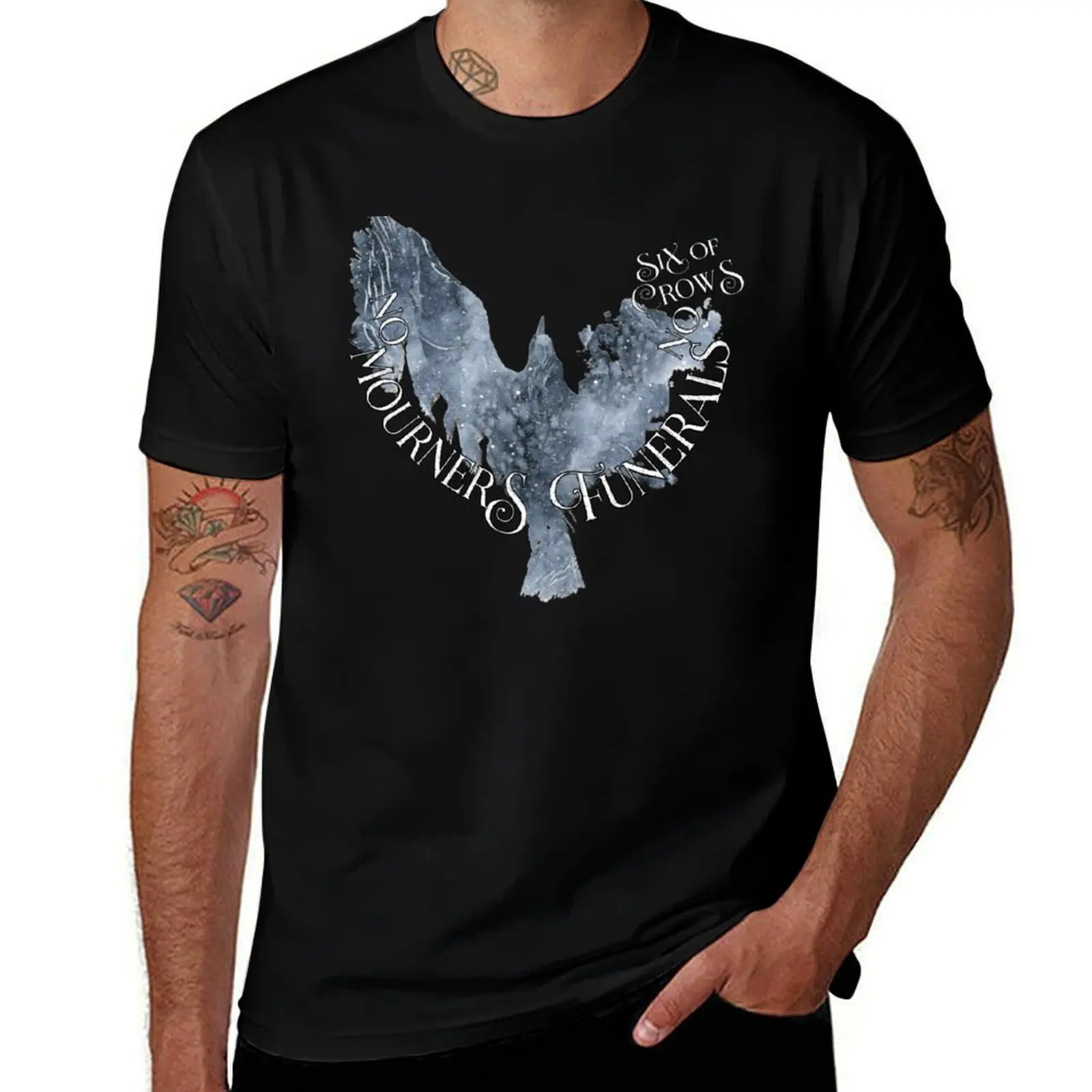 no mourners no funerals v3 gray and black T-Shirt Festival Casual Short Sleeve T-Shirt
