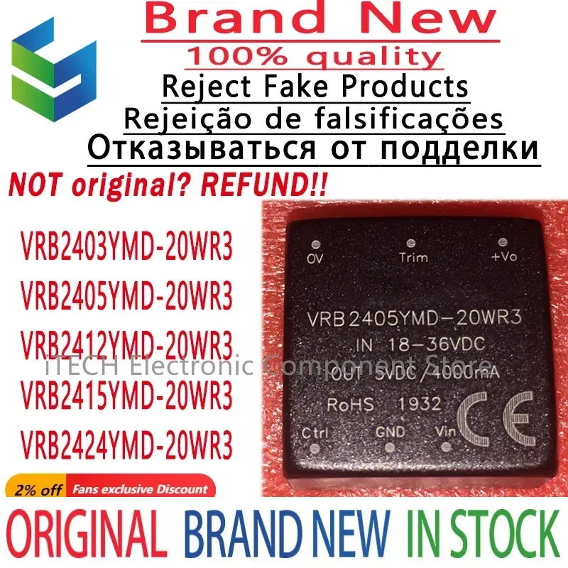 2PCS Original and Genuine VRB2403YMD-20WR3 VRB2405YMD-20WR3 VRB2412YMD-20WR3 VRB2415YMD-20WR3 VRB2424YMD-20WR3 DIP-6