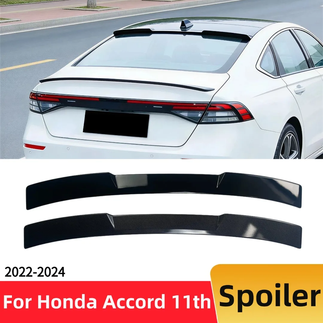 

Задний сплиттер-спойлер на крышу для Honda Accord 11-го поколения, седан, 4 двери, 2022-2024, дефлектор воздухозаборника, тюнинг-комплект из АБС-пластика, накладка на багажник