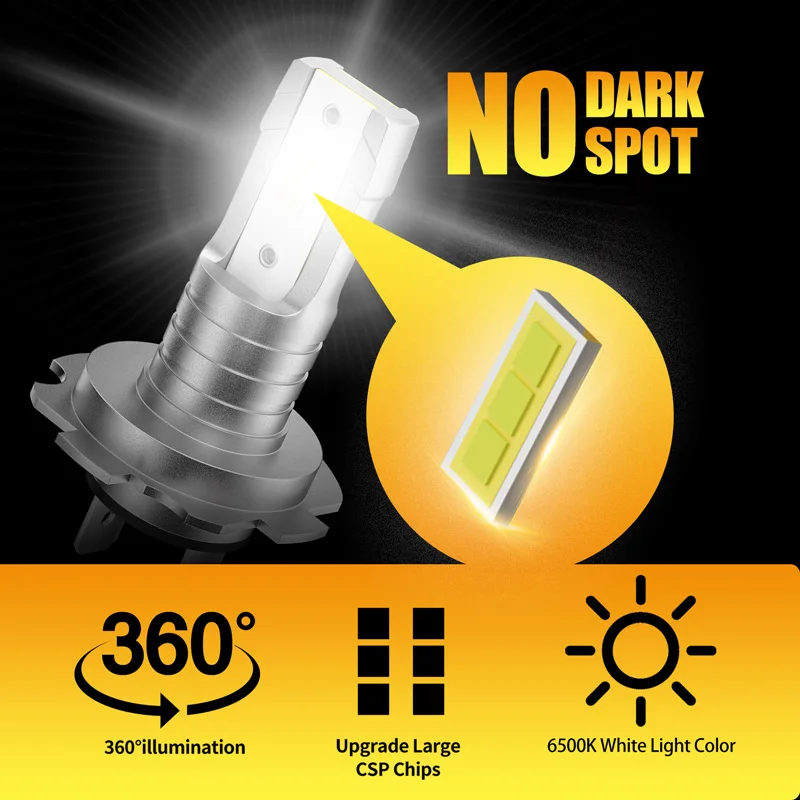 AILEO 2 PCS H8 H7 LED Fog Light Bulbs 9005 HB3 9006 HB4 H11 H9 Led Fog Headlamp 6500K CSP 12000LM Super Bright Plug & Play 3000K