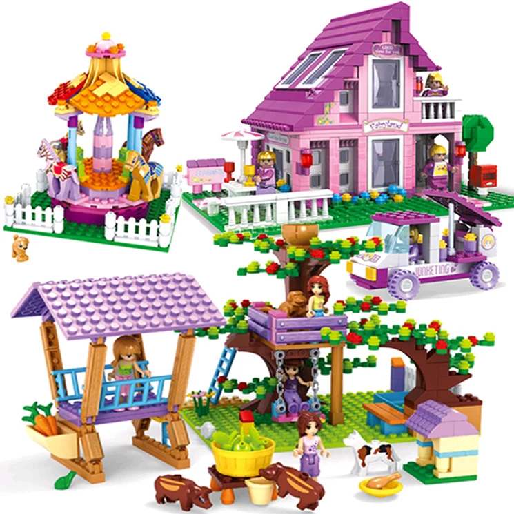 A Model Compatible with Princess Series Girl's Dream Models Building Kits Blocks Toys Hobby Hobbies For Boys Girls