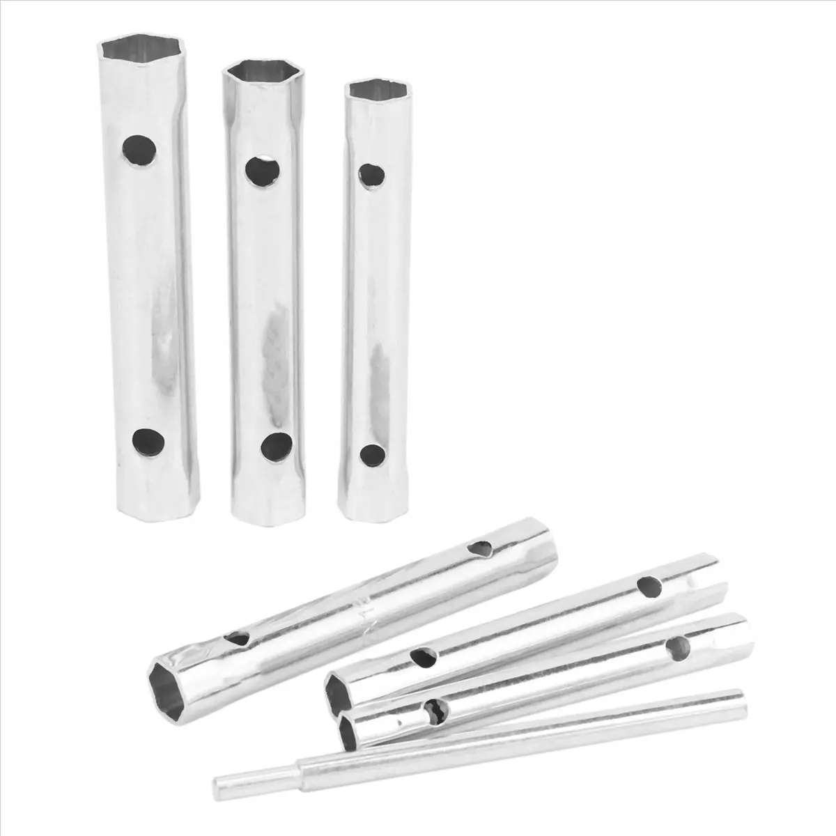 

12PC 8-19mm Metric Tubular Box Wrench Set Tube Bar Spark-Plug Spanner Steel Double Ended for Automotive Plumb Repair with Wrench