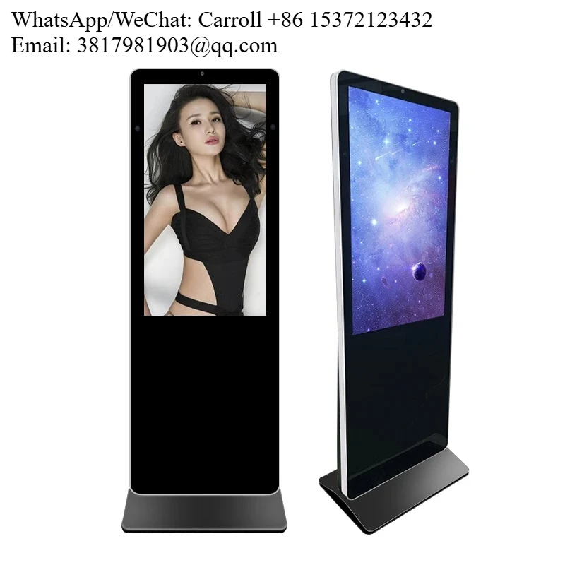 

43inch Digital Signage Kiosk Advertising Players Machine LCD Microphone Camera For Floor Standing Digital Signage Display Screen