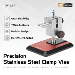 DSAPIE AT-TVA AT-TVB New Precision Stainless Steel Clamp Vise Craft Tools Directional Table-top Vise for Modeler Bench Universal