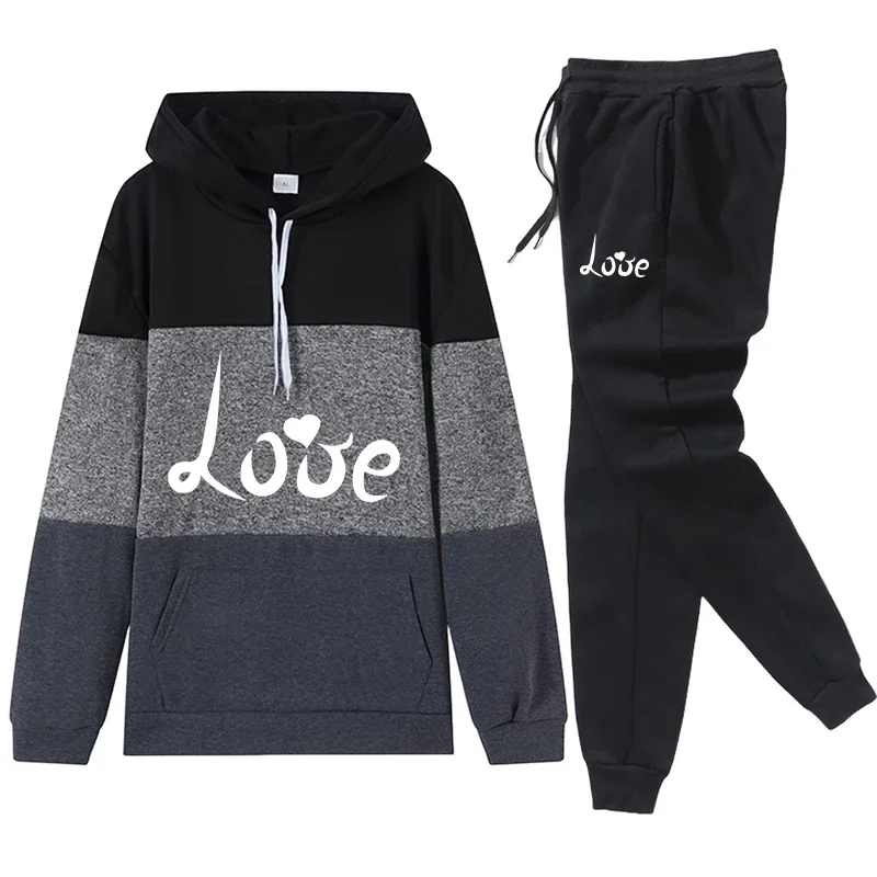 Women's Tracksuit Printing Casual Hooded Sweatshirts Outdoors Sports Jogging Clothing Autumn Winter Quality Fashion Streetwear