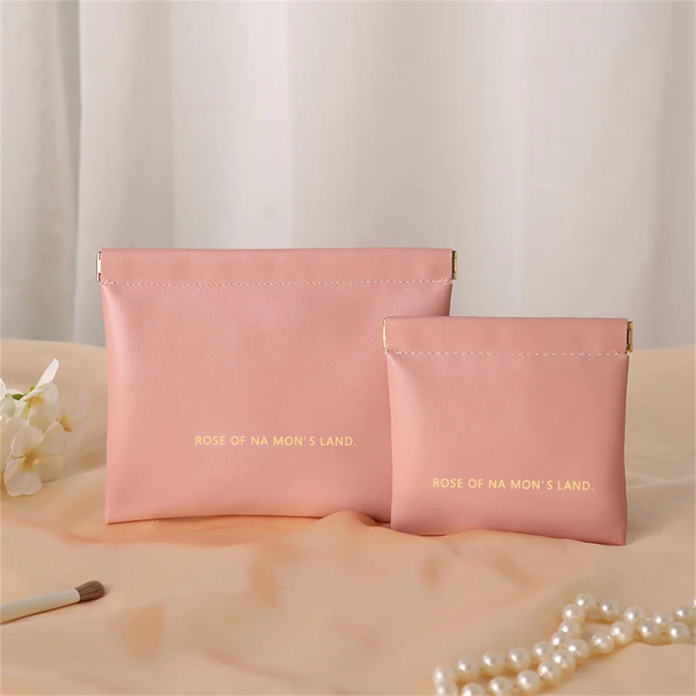 Small Makeup Bag Data Mini Portable Cable Digital Storage Bag Automatically Closes Wired Earphones Carrying Bag Power Charger