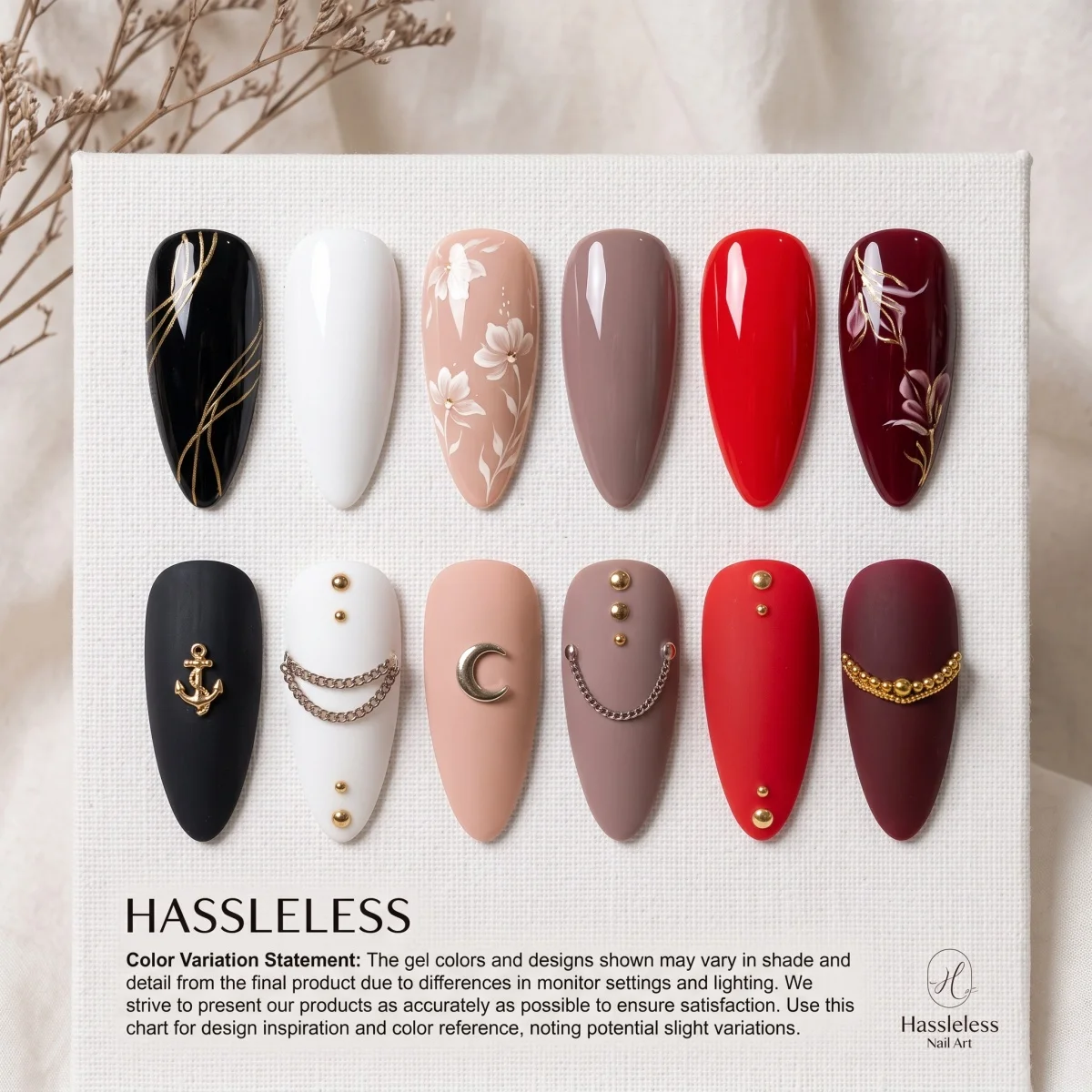 Hassleless 6-Piece Warm Brown Nude Gel Nail Polish Set - 15ml Each, Low Saturation Autumn and Winter Nail Color Series, Removable Nail Polish, Suitable for All Seasons, Perfect for Creating Nail Art at Home