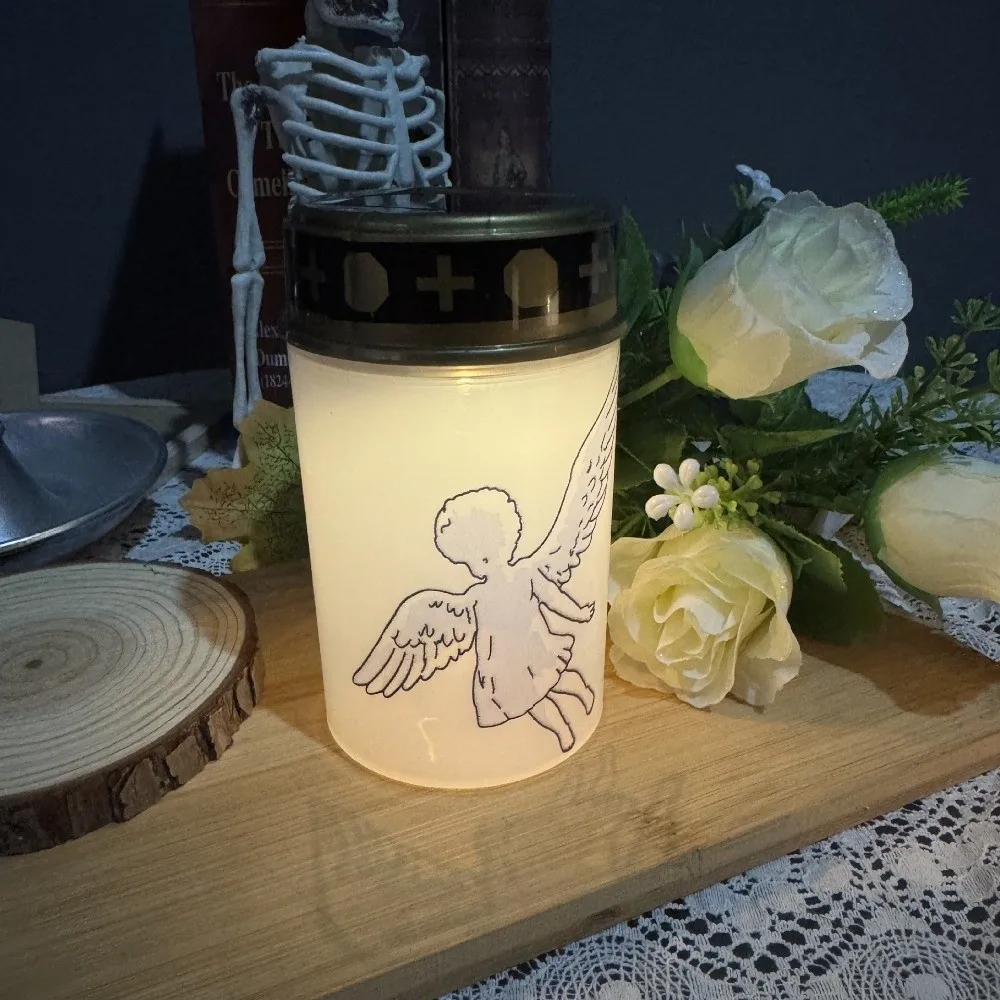 Rainproof Solar Grave Light Solar Sensor Long-last Lighting Candle Memorial Light Decorative Waterproof