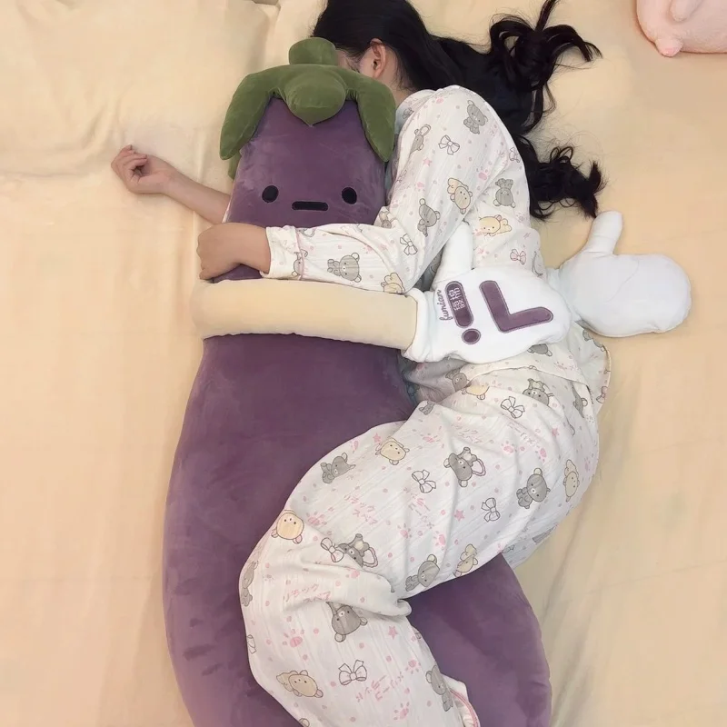 

Eggplant King Sleep Pillow Graphene Heated Percussion Hug Pillow Three Adjustable Temp Settings Kids Sleep Aid Bed Use Gift toy