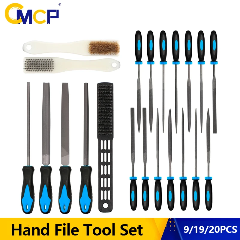 CMCP Hand File Set Needle File RASP For Wood Metal Glass Jewelry Carving DIY Craft Tool Hand Tools 9/19/20pcs