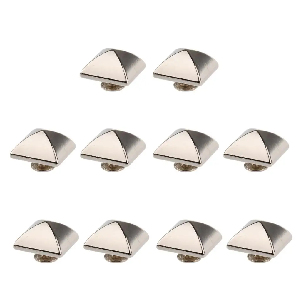 Metal Spikes Pyramid Square Screw Studs Leather Rivets Decorative Set for Large Silver Upholstery and DIY