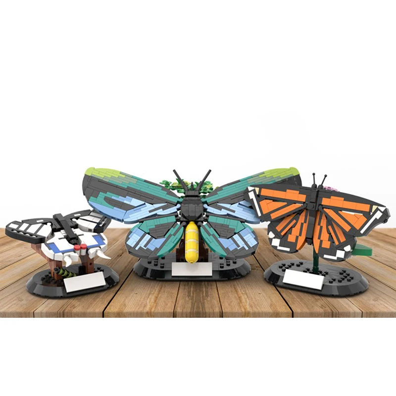 940pcs MOCMrIconic Butterflies Animal Building Blocks  Special Collection Series Christmas Gift Creative Building Blocks