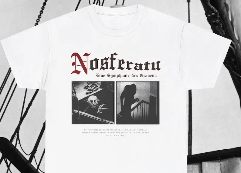 Nosferatu Cinematic Gothic: Count Orlok Vampire Aesthetic Tee